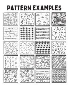 100 Positive Mindset Mantras and Quotes for Kids – Art is Basic | An Elementary Art Blog Pattern Examples, Line Art Lesson, Arte Naive, Talking Sticks, Zentangle Kunst, Winter Art Lesson, Sharpie Drawings, Arte Doodle, Art Worksheets