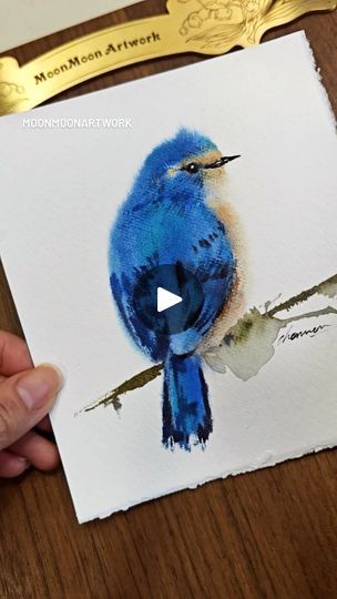 Watercolor Birds Tutorial, Blue Bird Painting, Bluebird Watercolor, Bluebird Painting, Beginner Drawing Lessons, Beginner Drawing, Blue Bird Art, Watercolor Tutorial, Diy Watercolor Painting