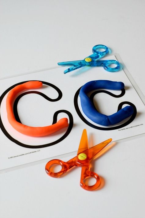 Three Year Old Homeschool Preschool: Letter C Playdoh Mat (Letter a Week Alphabet Activities) by This Little Home of Mine Three Year Old Homeschool, Preschool Letter C, Letter A Week, Letter C Activities, Maluchy Montessori, Preschool Letter, Aktiviti Kanak-kanak, Abc Activities, Alphabet Activities Preschool