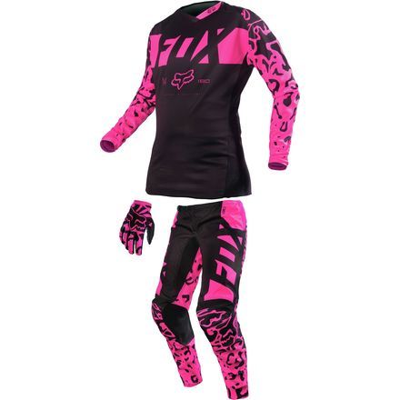 Fox Racing 2016 Girl's Peewee 180 Combo Motocross Outfit Woman, Fox Clothing Racing, Snowmobile Outfit, Atv Girl, Fox Racing Tattoos, Moto Rose, Motocross Outfits, Dirt Bike Riding Gear, Girl Tools