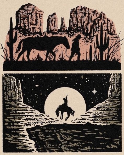 Sam Larson, Abstract Tattoo Ideas, Abstract Tattoos, Western Prints, Western Artwork, Cowboy Aesthetic, Western Wall Art, Case Ideas, Western Aesthetic