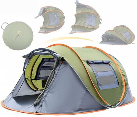 Camping tent with 2 doors, waterproof, easy to set up #multipurpose #outdoors #camping #hiking #fun Rooftop Tent Camping, Lantern Hooks, Instant Tent, Camping Cot, Scout Activities, Pop Up Canopy Tent, Tent Pegs, Family Tent, Outdoor Tent