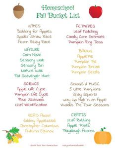 Homeschool Bucket List, Homeschool Fall Activities, Fall Homeschool, Fall Scavenger Hunt, Pumpkin Ring, Fall Family Fun, Harvest Day, Bobbing For Apples, School Learning