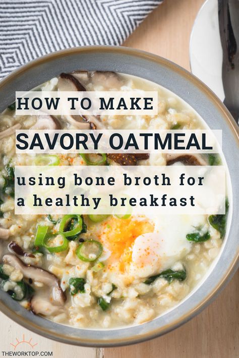 Savory Oatmeal Recipes, Savory Oatmeal, Healthy Breakfast Recipe, Quick Breakfast Recipes, Oatmeal Recipe, A Healthy Breakfast, Quick Healthy Breakfast, Nutritious Breakfast, Savory Breakfast