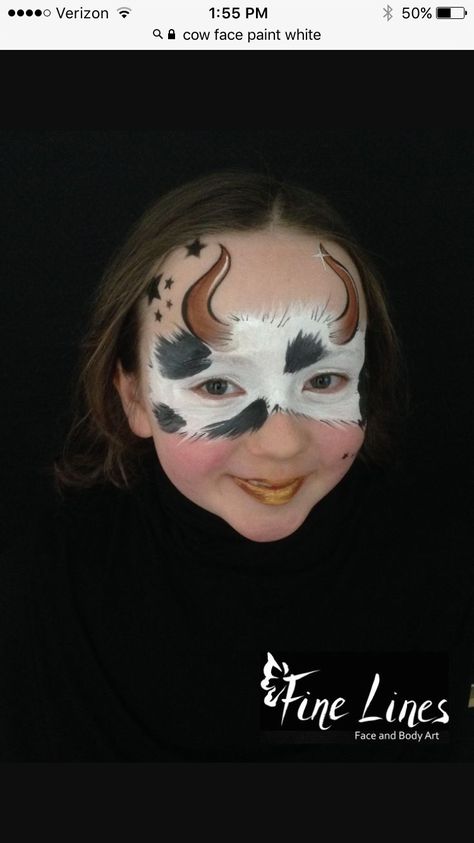 Cow Face Paint, Horse Face Paint, Animal Face Paintings, Face Painting Tips, Festival Paint, Face Painting For Boys, Adult Face Painting, Cow Spots, Face Painting Easy