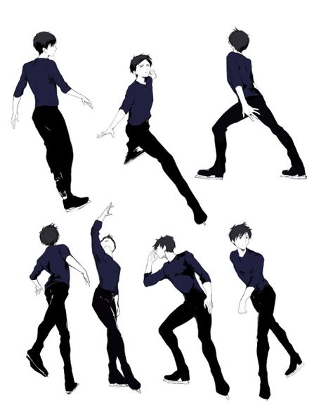 Yuri!!! on ice Yuri Katsuki Yuri On Ice Skating, Ice Skating Poses, Skating Poses, Ice Skate Drawing, Katsuki Yuri, Yuuri Katsuki, Yuri Katsuki, Accel World, The Ancient Magus Bride