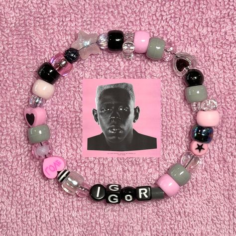 Tyler, the Creator Music Artist Album Inspired Kandi Beaded Pony Perler Bead Personalized Bracelet Golf Wang IGOR, Flower Boy, Goblin, WOLF - Etsy Pulseras Kandi, Music Bracelet, Tyler The Creator Wallpaper, Diy Kandi Bracelets, Diy Kandi, Flower Boy, Baddie Outfits Ideas, Kandi Bracelets, Golf Wang