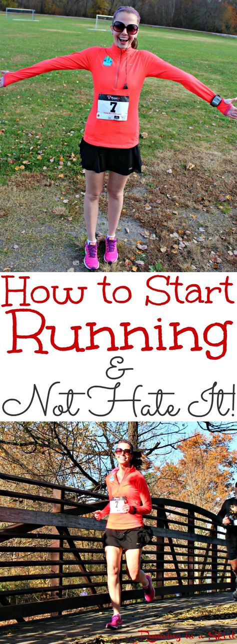 How to Start Running & NOT Hate it! Simple tips and ideas for the beginner runner to start and stay motivated. Whether you are runner for weight loss or health... this is how to finally get in shape. / Running in a Skirt Walk To Run Program For Beginners, Start Running Plan, Running Postpartum, Start Running Beginner Runner, Becoming A Runner, Chin Acne, Runner Tips, Become A Runner, Running Essentials