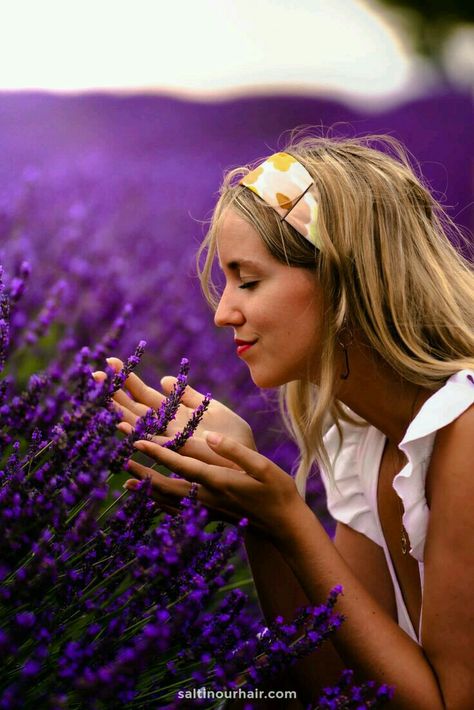 Best Places In France, Lavender Fields France, French Lavender Fields, Magenta Pantone, Lavender Fields Photography, Sunset Hair, Spring Portraits, Provence Lavender, Flower Photoshoot