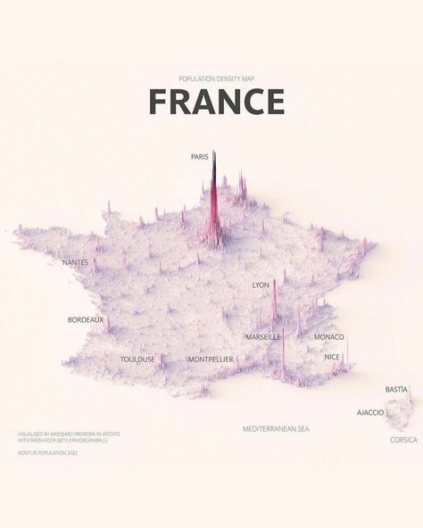 Population Density, World Geography, Relief Map, France Map, Country Maps, Trondheim, Alternate History, Stavanger, Illustrated Map