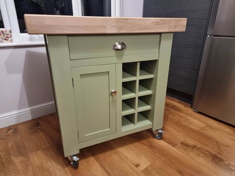 Butchers Block Island, Island With Wine Rack, Butchers Block Kitchen Island, Kitchen Island Oak, Butchers Block Kitchen, Kitchen Island With Drawers, Custom Butcher Block, Butcher Block Kitchen Island, Butcher Block Island Kitchen