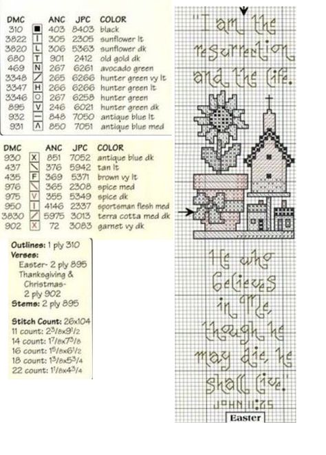 John 11:25 Christian Cross Stitch Patterns Free, John 11 25, Christian Cross Stitch Patterns, Cross Stitch Owl, Stitch Bookmark, Christian Cross Stitch, Stitching Patterns, Quilts Patterns, Christian Crafts