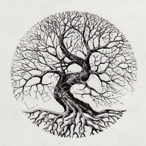 circle tree | Circle tattoos, Tree of life tattoo, Tree tattoo Curved Tree Drawing, Art In A Circle Drawing, Tree Of Life Tattoo Outline, Tree Of Life Compass Tattoo, Celtic Tree Of Life Drawing, Tree Of Life Art Drawing, Life Tree Drawing, Life Tree Tattoo, Circle Of Life Art