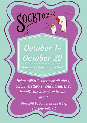 Idea for October student council event Socktober Drive, Socktober Poster Ideas, Pto Ideas Events Activities, Socktober Ideas, Mother Son School Dance, School Events Ideas, Gsa Club Ideas, Middle School Student Council, Student Council Activities