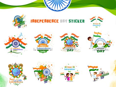 Independence day sticker by Himanshu Gautam Whatsapp Stickers, Happy Pongal, Independence Day India, Happy Independence, Saint Charles, Happy Independence Day, Silver Spring, Show And Tell, Happy Day