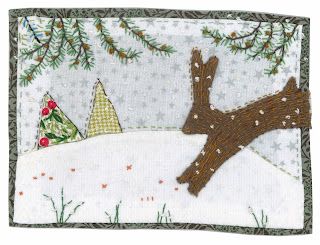 Sharon Blackman: Happy Christmas! Sharon Blackman, Fabric Christmas Cards, Freehand Machine Embroidery, Applique Art, Fabric Postcards, Fabric Cards, Christmas Applique, Free Motion Embroidery, Fabric Pictures