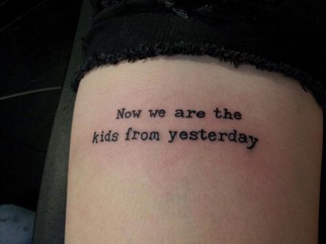 Mcr Tattoo, Song Lyric Tattoos, Trendy Tattoo Ideas, Emo Tattoos, Female Songs, Lyrics Tattoo, Lyric Tattoos, Amazing Body, Trendy Tattoo