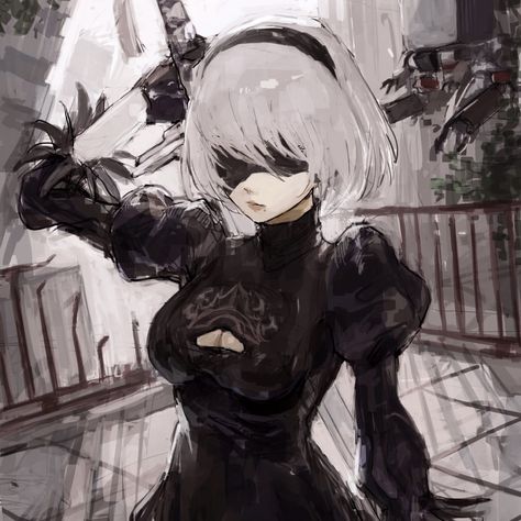 art by a3131358 on twt 2b Pfp, Nier 2b, Style Examples, Nier Replicant, 2b Nier Autómata, Blood Art, Nier Automata, Amazing Spiderman, Art Icon