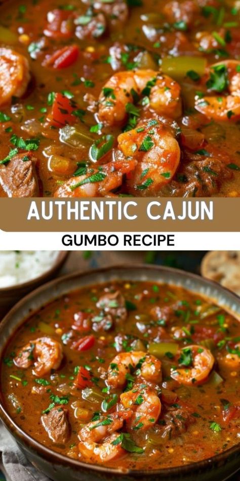 Authentic Cajun Gumbo Recipe Crab Gumbo Recipe, Authentic Cajun Gumbo, Cajun Gumbo Recipe, Best Gumbo Recipe, Shrimp Gumbo Recipe, Chicken Andouille Sausage, Gumbo Recipe Easy, Shrimp And Sausage Gumbo, Cajun Gumbo