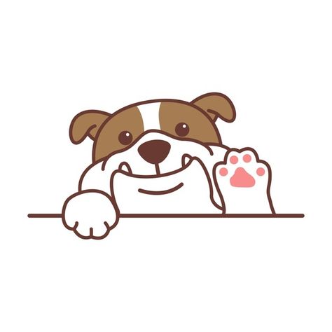 Cute english bulldog waving paw cartoon | Premium Vector #Freepik #vector #dog #character #cartoon #animals Dog Face Drawing, Paw Cartoon, Bulldog Drawing, Bulldog Tattoo, Design Outline, Dog Character, Cute Bulldogs, Cute French Bulldog, Character Cartoon