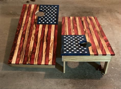 Cornhole Boards Designs American Flag, American Flag Corn Hole Boards, Flag Cornhole Boards Designs, Patriotic Cornhole Boards, How To Make Cornhole Boards Diy, Diy Cornhole Boards Designs, Corn Hole Boards Diy, Corn Hole Boards Designs, Cornhole Boards Diy