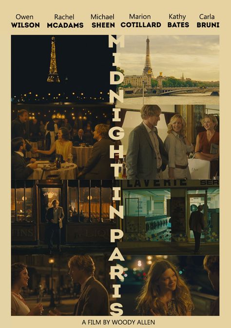 Midnight In Paris Aesthetic, Paris Movie, Woody Allen Movies, Family Traveling, Midnight In Paris, Paris Poster, Movie Shots, Engaged Couple, Cinema Posters