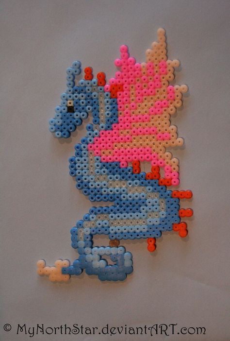 Dragon Perler Beads, Perler Bead Designs, Hamma Beads Ideas, Perler Creations, Melty Bead Patterns, Fuse Bead Patterns, Hama Beads Design, Perler Bead Templates, Diy Perler Bead Crafts