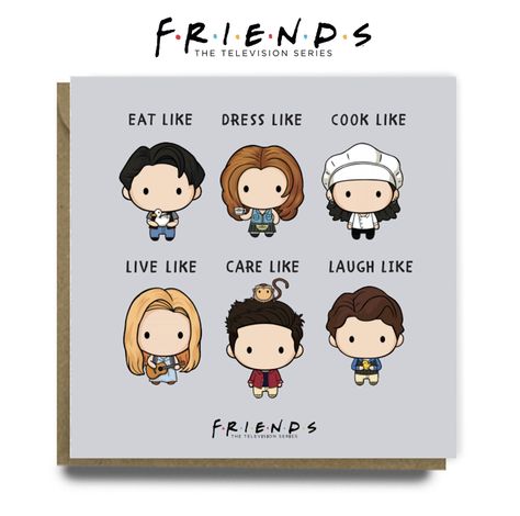 Friends Sketch Tv Show, Friends Illustration Tv Show, Friends Tv Show Birthday, Friends Fan Art, Friends First, Friends Sketch, Friends Fan, Iconic Lines, Exhibition Ideas