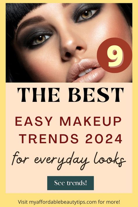 Here are the best 9 makeup trends in 2024. These trends are perfect for those who want to elevate their everyday makeup looks. Find all the new makeup techniques, trendy blue eyeshadows, grunge makeup, and more here. Click the link to check all the new makeup trends for this new year. Minimalistic Makeup, Makeup Dewy, Makeup Looks Everyday, New Makeup Trends, 2023 Makeup, Boho Makeup, Latest Makeup Trends, Casual Makeup, Best Drugstore Makeup