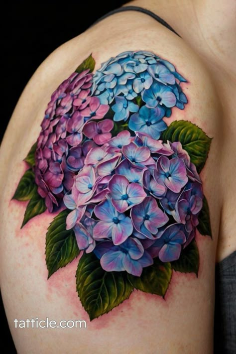 Tattoo Hydrangea, Hydrangea Flower Tattoo, Hydrangea Tattoos, Lily Tattoo Meaning, Hydrangea Tattoo, Rose Tattoo Meaning, Daffodil Tattoo, Butterfly Back Tattoo, Fern Tattoo