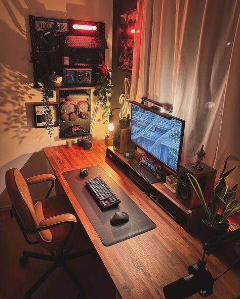 Home Studio Setup, Desktop Setup, Bedroom Setup, Room Redesign, Computer Room, Gaming Room Setup, Computer Setup, Gamer Room, Studio Setup