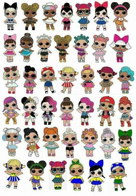 Lol Doll Printable Images, Lol Surprise Dolls Party Ideas, Neon 90s, Doll Stickers, Surprise Images, Lol Doll Cake, Suprise Birthday, Doll Cake Topper, Lol Doll