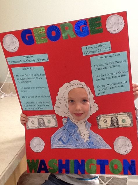 george washington school poster  project | Famous American Project! George Washington George Washington Free Printable, George Washington For Kindergarten, George Washington Wax Museum Project, George Washington School Projects, George Washington Poster Board Project, George Washington Quotes Inspiration, George Washington Cartoon, George Washington Carver Activities, George Washington Activities