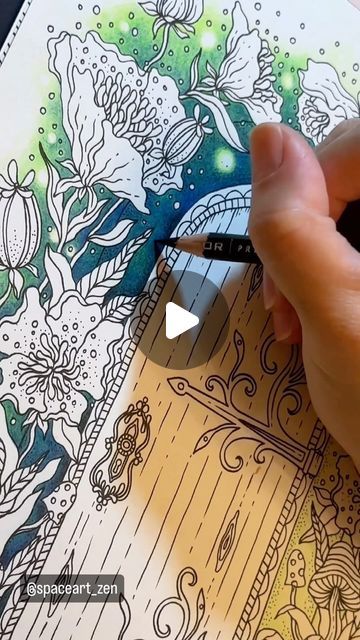 Zen on Instagram: "Thought of sharing how i normally color the background. I would layer a light color as a base then layer it with darker colors.   📔 Summer Nights by Hanna Karlzon  ✏️ Prismacolor & Polychromos  Here are the colors that I used in this video:   FC 171 PC 1101 PC 907 FC 112 PC 935 PC 910   #summernightscoloringbook #hannakarlzon #hannakarlzoncoloringbook #hannakarlzonsummernights #adultcoloringbook  #arte_e_colorir #colorindolivrostop  #coloringforadult #bayan_boyan #boracolorirtop #worldofcolorings #worldofartists #coloriagepouradulte #coloriagepouradultes #artist #colorist #prismacolor #polychromos #colorpencilart #livrodecolorir" Summer Nights Coloring Book, Summer Nights Hanna Karlzon, Hanna Karlzon Summer Nights, Johanna Basford Books, Pencil Inspiration, Blending Colored Pencils, Hannah Karlzon, Coloring Videos, Johanna Basford Coloring Book