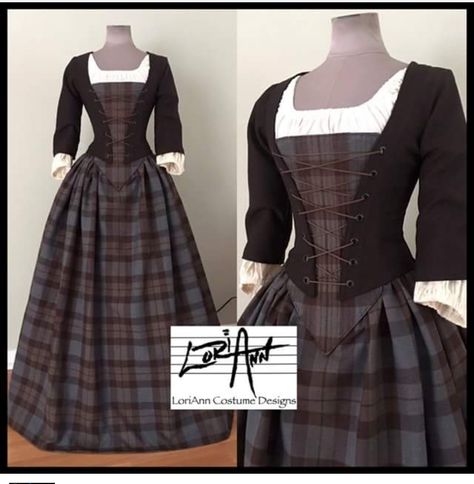 Outlander Clothing, Historical Cosplay, Primitive Clothing, Scottish Dress, Outlander Costumes, Scottish Clothing, Century Dress, Old Fashion Dresses, Idee Cosplay