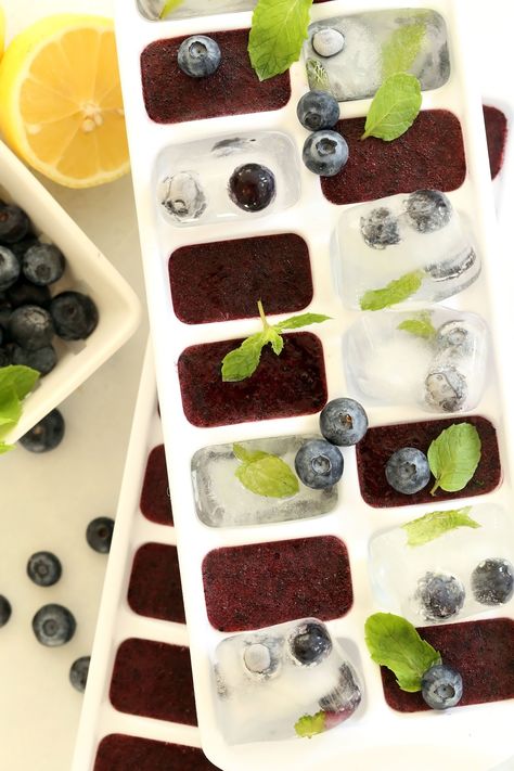 Antioxidant Rich Blueberry Ice Cubes Healthy Water Flavoring, Beetroot Juice Recipe, Red Juice Recipe, Lemon Ice Cubes, Ice Cube Recipe, Fruit Ice Cubes, Lemonade Iced Tea, Flavored Ice Cubes, Health Drinks