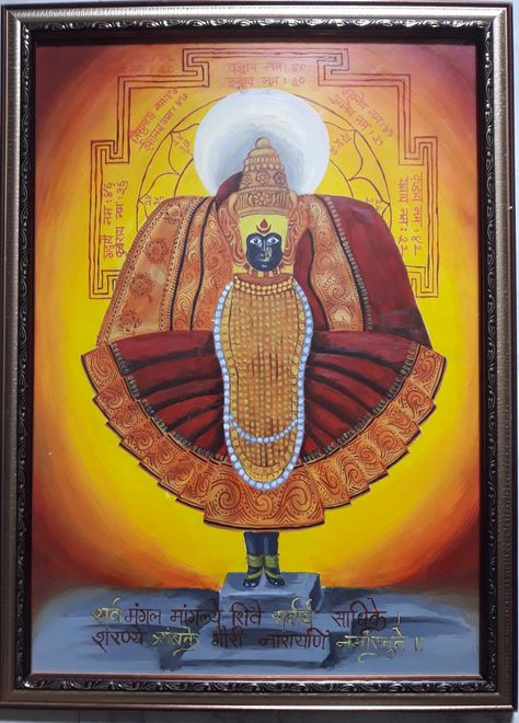 kolhapurchi mahalakshme# Acryalic painting Mahalaxmi Painting, Kolhapur Mahalakshmi Painting, Kolhapur Mahalakshmi, Kolhapur Mahalaxmi, Radha Krishna Art, Tracing Paper, Krishna Art, Mini Canvas Art, Mini Canvas