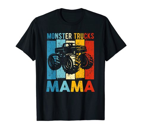 PRICES MAY VARY. Solid colors: 100% Cotton; Heather Grey: 90% Cotton, 10% Polyester; All Other Heathers: 50% Cotton, 50% Polyester Imported Pull On closure Machine Wash Vintage Monster Truck Shirt Monster Truck Mama Retro Tee for grandmothers has a graphic art illustration of a monster truck on it doing a wheelie on it with a retro 70s 80s stylish look! Great birthday or Christmas present idea for a monster truck fan! Makes the perfect mother's day gift for who loves monster trucks or is a monst Monster Truck Shirt, 3rd Birthday Boys, Truck Shirt, Truck Gifts, Monster Truck Birthday, Truck Shirts, Love Monster, My Jam, Monster Truck