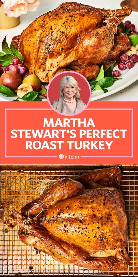 Martha Stewart Turkey Brine, Martha Stewart Turkey Recipe, Thanksgiving Dinner Recipes Traditional, Roast Turkey Recipes Thanksgiving, Juicy Turkey Recipe, Best Roasted Turkey, Best Turkey Recipe, Best Thanksgiving Turkey Recipe, Perfect Roast Turkey