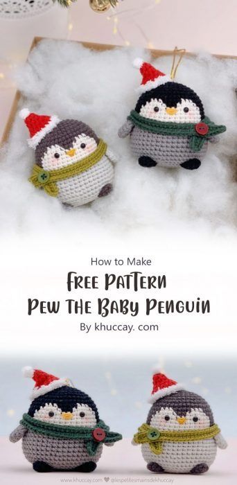 Cuttie Baby Penguin Free Amigurumi Pattern Ideas - Carolinamontoni.com Crochet Tiny Penguin Free Pattern, Crochet Patterns Penguin, Penguin Pattern Crochet, Crochet Christmas Penguin, Crochet Mini Penguin, Cute Christmas Crochet Patterns, Crochet Penguin Keychain, Amigurumi Penguin Free Pattern, Free Penguin Crochet Pattern