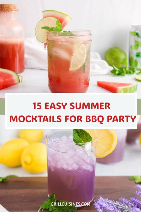 15 Easy Summer Mocktails For BBQ Party Non Alcoholic Big Batch Drinks, Pool Party Drinks Non Alcoholic, Large Batch Non Alcoholic Drinks, Best Non Alcoholic Drinks For Party, Pitcher Non Alcoholic Drinks, Non Alcoholic Batch Drinks, Summer Mocktails Non Alcoholic Parties, Summer Pitcher Drinks Non Alcoholic, Summer Mocktails Non Alcoholic Big Batch