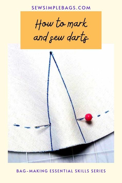 Easy Bag Sewing, How To Sew Darts, Sewing Tips For Beginners, Sewing Darts, Fabric Store Design, Easy Bag, Sew Simple, Sewing Courses, Sewing Clothing