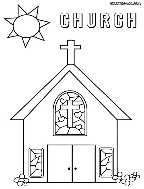 Church Coloring Pages, Wedding Coloring Pages, Sunday School Coloring Pages, Family Coloring Pages, Bible Activities For Kids, Church Nursery, School Coloring Pages, Bible School Crafts, Bible Coloring Pages