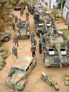 Army Diorama, Ww2 Diorama, Tamiya Model Kits, Tamiya Models, Military Action Figures, Model Tanks, Military Modelling, Model Hobbies, Military Diorama