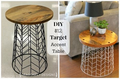 DIY Target Accent Table Diy Accent Table, Diy End Tables, Diy Home Decor On A Budget, Painted Table, Decor Guide, Diy Table, Ikea Hack, Furniture Projects, Home Decor Tips