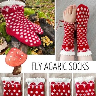 MaschenMaedchenShop - Etsy Canada Fly Agaric, Needle Gauge, European Shoes, Cozy Day, Double Pointed Needles, Pdf Knitting Pattern, Making 10, Sock Yarn, In The Forest