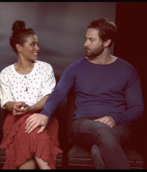 Ryan Eggold And Freema Agyeman, Freema Agyeman, Ryan Eggold, Interacial Couples, Interracial Couple, Tv Romance, Couple Goal, Medical Drama, New Amsterdam