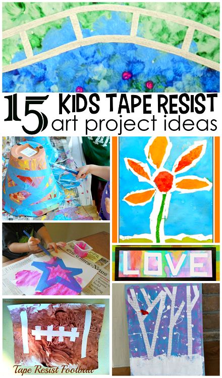 Tape Resist Art Projects for Kids to Create - Crafty Morning Tape Resist Art, Random Activities, Painting Crafts For Kids, Resist Art, Crafty Morning, Kids Painting, Daycare Ideas, Art Bar, Kid Art