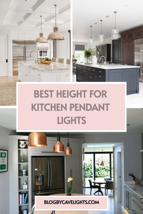 🌈 Ready to perfect your kitchen’s lighting? Our article reveals how high to hang pendant light fixtures for a flawless finish that enhances your kitchen interior and kitchen island ideas. Tap to get the best kitchen lighting ideas and brighten up your space! 💡🏠 Two Pendant Lights Over Kitchen Island, Peninsula Lighting, White Kitchen Pendant Lights, Kitchen Pendant Lights, Lights Over Island, Best Kitchen Lighting, Lights Over Kitchen Island, Pendant Lamps Kitchen, Cylinder Pendant Light