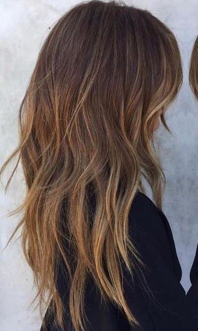 Long Layered Curly Hair, Shag Hairstyle, Dark Ombre Hair, Long Hair Highlights, Shaggy Long Hair, Long Shag, Shag Haircuts, Hairstyles For Layered Hair, Long Locks